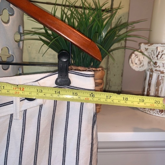 J. Jill Blue Striped Linen Blend Casual Wide Leg Pants NEW Size 12 Petite - Picture 4 of 9